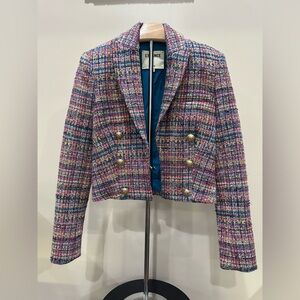 L'AGENCE Colorful Tweed Blazer